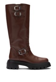 Stuart Weitzman 50mm Emerson Moto boots - Marrone