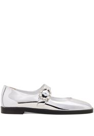 Stuart Weitzman Loralei Crystal ballerina shoes - Argento