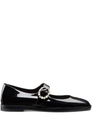 Stuart Weitzman Loralei Crystal ballerina shoes - Nero
