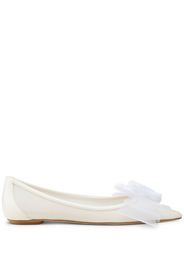 Stuart Weitzman Blushing Bow ballerina shoes - Bianco