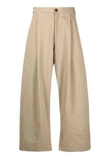 Studio Nicholson wide-leg high-waisted trousers - Toni neutri