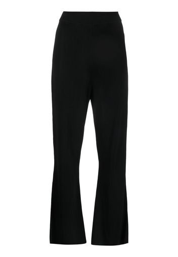 STUDIO NICHOLSON high-waist flared trousers - BLACK