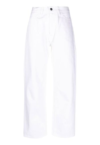 Studio Nicholson straight-leg cropped trousers - Bianco