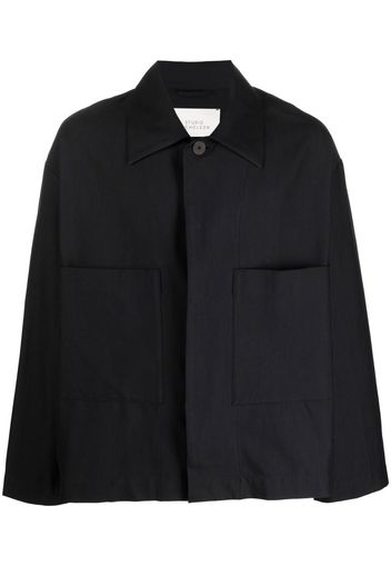 Studio Nicholson relaxed-fit cotton shirt jacket - Blu