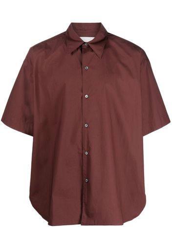 Studio Nicholson poplin short-sleeved shirt - Marrone