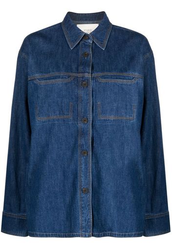 Studio Nicholson button-fastening denim shirt - Blu