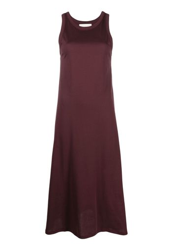 Studio Nicholson sleeveless cotton midi dress - Marrone