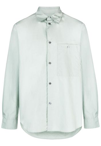 Studio Nicholson long-sleeve buttoned cotton shirt - Verde