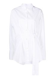 Studio Nicholson tied-waist cotton shirt - Bianco