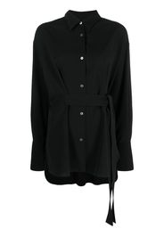 Studio Nicholson buttoned-up belted shirt - Nero