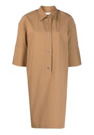 Studio Nicholson Albion drop-shoulder shirt dress - Marrone