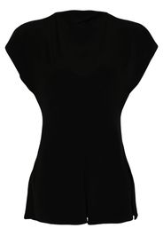 Studio Nicholson cap-sleeved peplum top - Nero