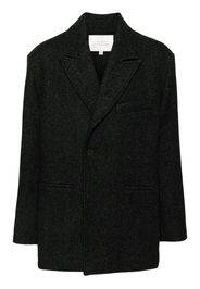 Studio Nicholson Cappotto con motivo a spina di pesce - Nero