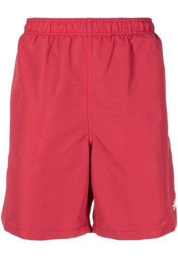 Stussy logo-print swim shorts - Rosso