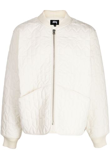 Stüssy quilted zip-up bomber jacket - Toni neutri