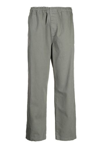 Stüssy elasticated-waist straight-leg trousers - Verde