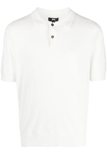 Stüssy logo-embroidered polo shirt - Bianco