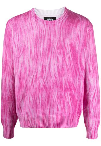 Stüssy abstract-print cotton sweatshirt - Rosa