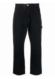 Stussy logo-patch wide-leg jeans - Nero