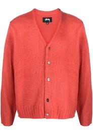 Stüssy V-neck knitted cardigan - Rosso