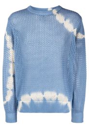 Stüssy bleached-effect open-knit jumper - Blu