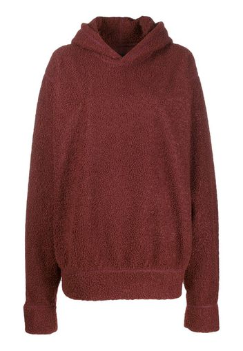 oversized shearling hoodie