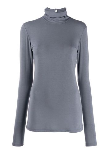 roll neck stretch fit sweatshirt