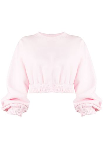 cropped crew neck sweatshirt