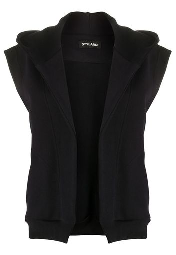 sleeveless hooded jacket