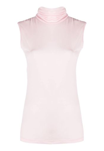 sleeveless roll neck top