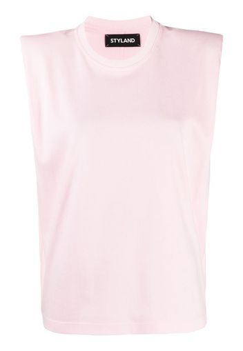 sleeveless cotton T-shirt