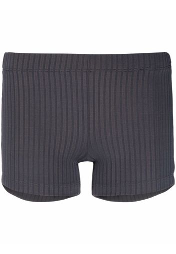 Styland ribbed-knit shorts - Grigio