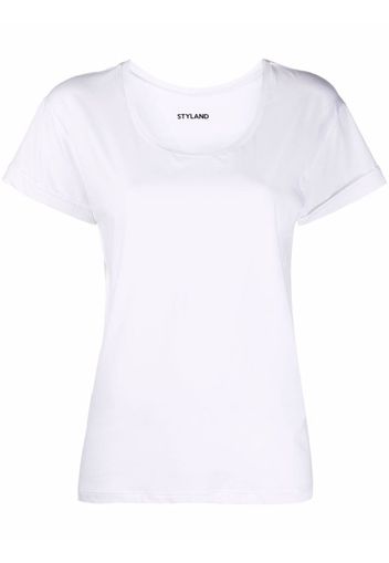 Styland round-neck jersey T-shirt - Bianco