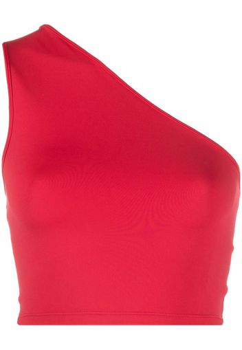 Styland one-shoulder cropped top - Rosso