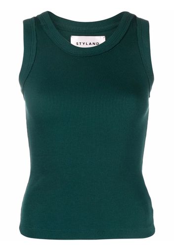 Styland ribbed-knit vest top - Verde