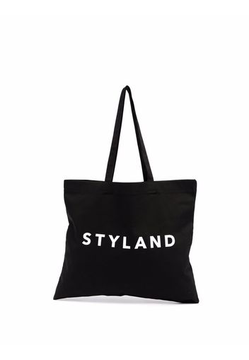 Styland logo-print tote bag - Nero
