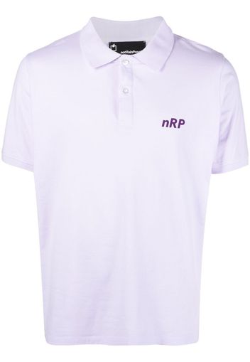 Styland logo-print polo shirt - Viola