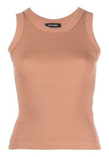 STYLAND fine-ribbed vest top - Toni neutri