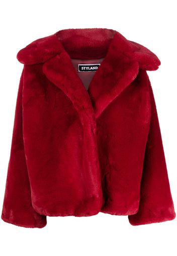 STYLAND oversize-cut faux-fur jacket - Rosso