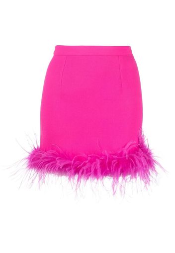 STYLAND feather-trimmed mini skirt - Rosa