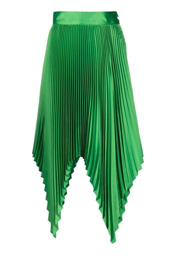 STYLAND fully pleated asymmetric skirt - Verde