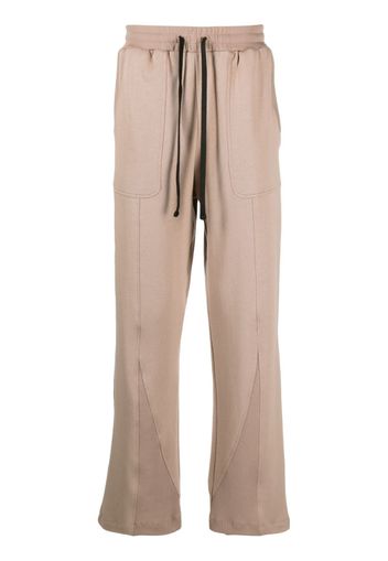 STYLAND drawstring-waistband organic-cotton track pants - Marrone
