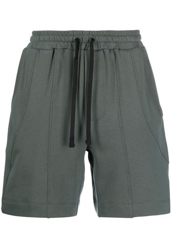STYLAND drawstring-waistband organic-cotton shorts - Verde