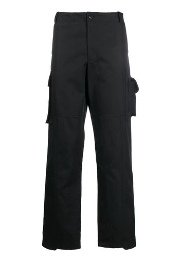 STYLAND straight-leg organic-cotton cargo trousers - Nero