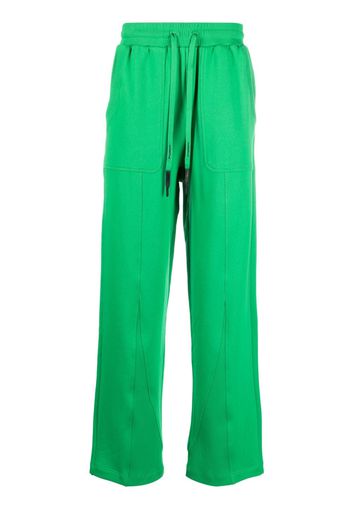 STYLAND panelled drawstring-waistband trousers - Verde