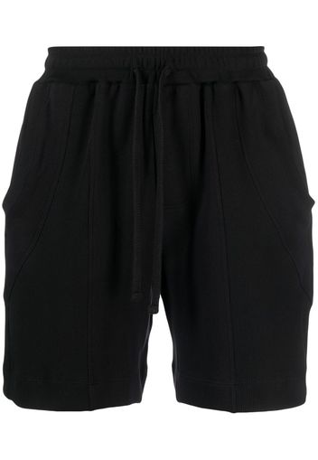 STYLAND drawstring-waistband organic-cotton shorts - Nero