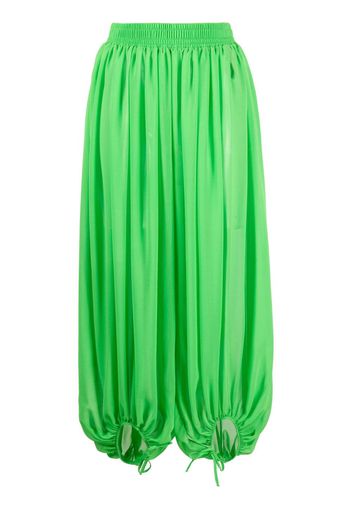 STYLAND pleated cropped balloon trousers - Verde