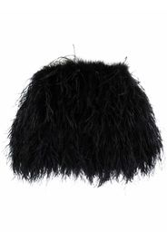 Styland ostrich feather top - Nero