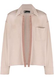 STYLAND contrast-trim open-front jacket - Marrone