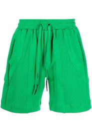 STYLAND drawstring-waistband organic-cotton shorts - Verde